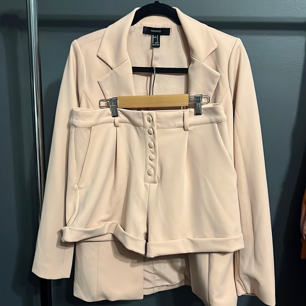 Pink Blazer with shorts